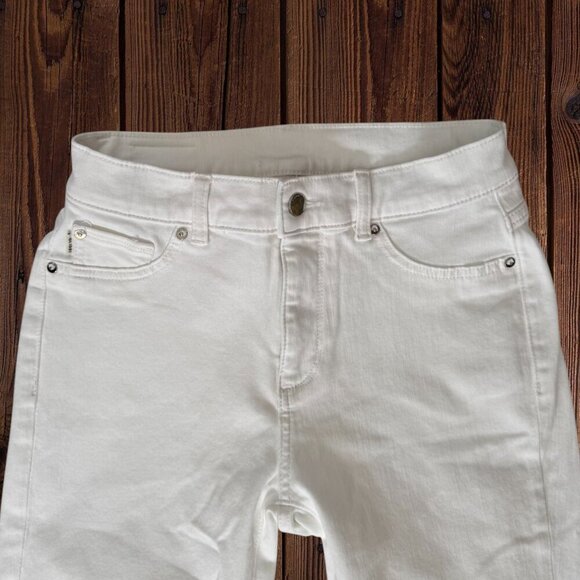 DL1961 Mara White Straight Leg Mid Rise Stretch Denim Jeans Women's 27 / 4 - Picture 2 of 6
